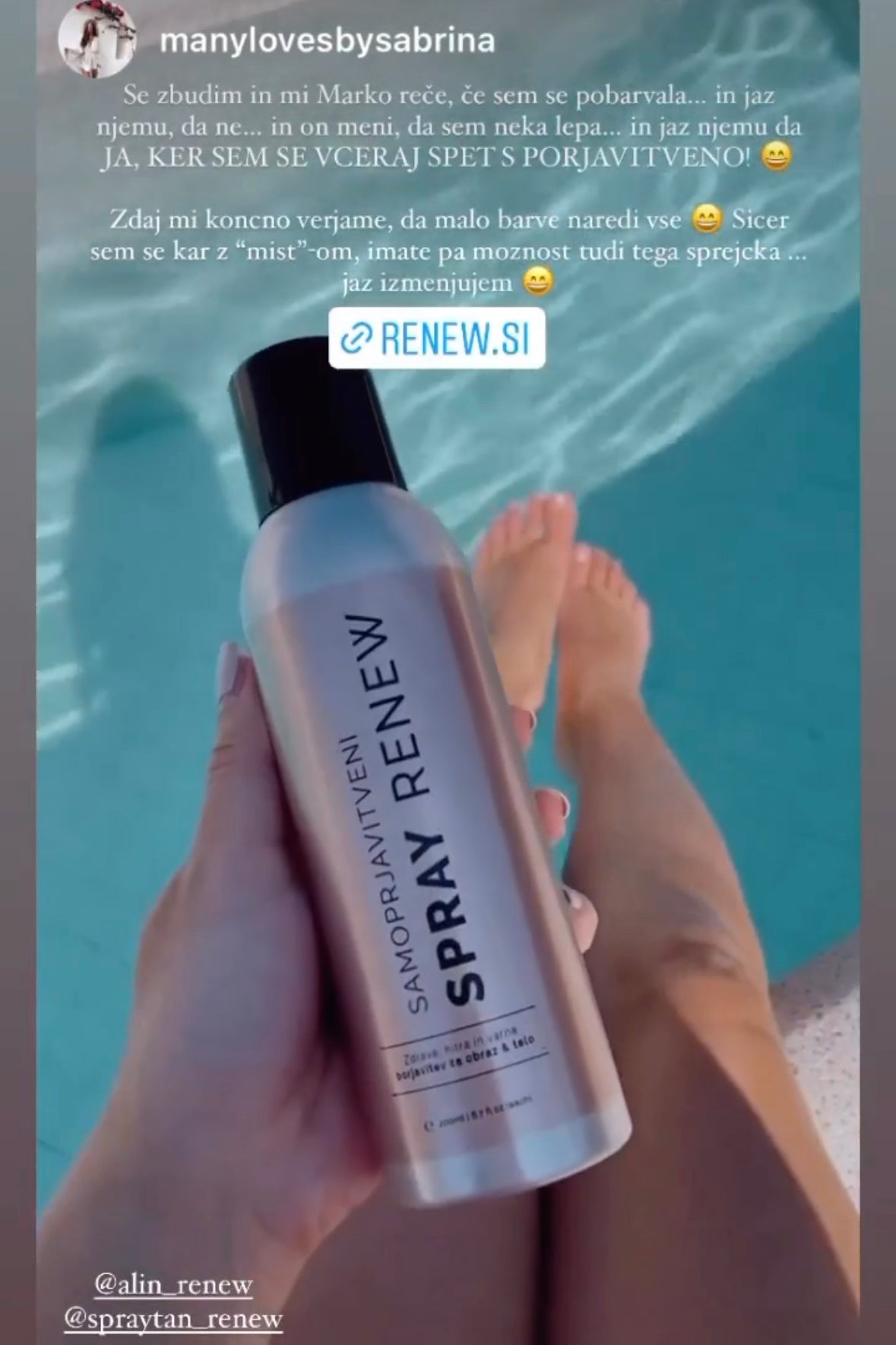 Odziv stranke RENEW – sprej